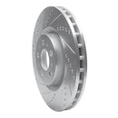 R1 04-07 Volvo V70 Front Left Drilled & Slotted Silver Brake Rotor