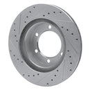 R1 95-04 Toyota 4Runner Front Right Drilled & Slotted Silver Brake Rotor