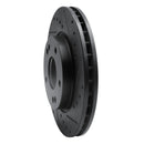 R1 07-10 Hyundai Elantra Front Right Drilled & Slotted Black Brake Rotor