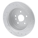R1 09-15 Toyota Venza Front & Rear Drilled & Slotted Silver Brake Rotor Set