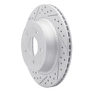R1 08-10 Chevrolet Cobalt Rear Left Drilled & Slotted Geo-Carbon Rotor