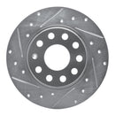 R1 10-25 Audi A3 Front & Rear Drilled & Slotted Silver Brake Rotor Set
