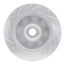R1 98-03 Dodge B3500 / B2500 Front Right Drilled & Slotted Silver Brake Rotor