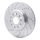 R1 95-00 Lexus LS400 Front Drilled & Slotted Silver Brake Rotor Set