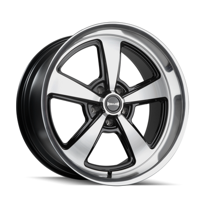 Ridler 652 20x10 / 5x139.7 BP / 0mm Offset / 108.1mm Hub Gls Blk w/ Diamond Cut Face & Lip Wheel