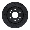 R1 23-25 Chevrolet Colorado Front Right Drilled & Slotted Black Brake Rotor