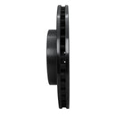 R1 13-25 Cadillac CT4 Front Right Drilled & Slotted Black Brake Rotor