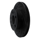 R1 92-95 Volkswagen EuroVan Front Left Drilled & Slotted Black Brake Rotor