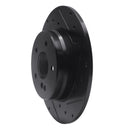R1 94-11 Mercedes-Benz CLK350 Rear Right Drilled & Slotted Black Brake Rotor