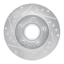 R1 1990-1994 Ford Ranger (USA/Canada) Front Left Drilled & Slotted Silver Brake Rotor