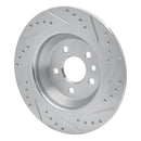 R1 09-15 Ford Focus RS (Mexico) Rear Left Drilled & Slotted Silver Brake Rotor