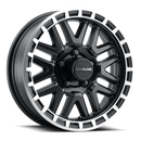 Raceline 953BM Krank 14x6in / 5x114.3 BP / 0mm Offset / 3.19mm Bore - Black & Machined Wheel