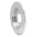 R1 88-94 Buick Regal Rear Right Drilled & Slotted Silver Brake Rotor