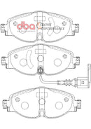 DBA 15-19 Audi A3 (w/288mm Front Rotor) XP Performance Front Brake Pads