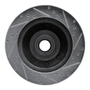 R1 95-07 Ford E-350 Econoline Front Left Drilled & Slotted Silver Brake Rotor
