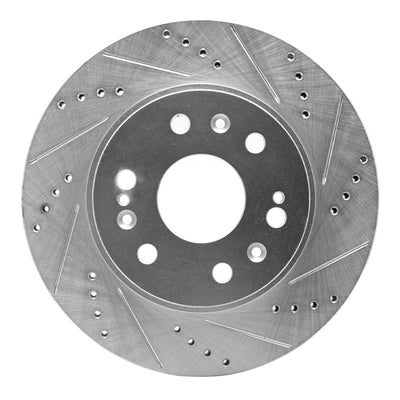 DFC 05-20 Cadillac Escalade EXT Front Right Drilled & Slotted Silver Brake Rotor