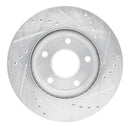 R1 13-19 Nissan Sentra Front Drilled & Slotted Silver Brake Rotor Set