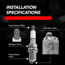 APR Iridium Pro Spark Plug - Heat Range 9 - 14mm x 19mm x 16mm