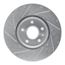 R1 06-15 Lexus IS250 Rear Drilled & Slotted Silver Brake Rotor Set