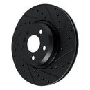 R1 18-25 BMW 430i Front & Rear Drilled & Slotted Black Brake Rotor Set