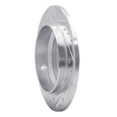 R1 99-00 Volvo V70 Rear Right Drilled & Slotted Silver Brake Rotor