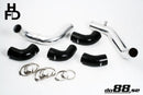 do88 Volvo 7/940 Turbo Center Connection Pipe Kit Black Hoses 3in Throttle Body