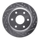 R1 00-14 Cadillac Escalade Rear Right Drilled & Slotted Silver Brake Rotor