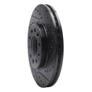 R1 16-21 Buick Regal Sportback Front Right Drilled & Slotted Black Brake Rotor