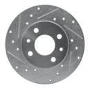 R1 12-19 Fiat 500 Front & Rear Drilled & Slotted Silver Brake Rotor Set