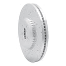 R1 20-25 Jaguar E-Pace Front Left Drilled & Slotted Silver Brake Rotor