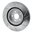 R1 12-24 Dodge Durango Front Drilled & Slotted Silver Brake Rotor Set