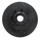 R1 11-25 Ford F-350 Super Duty 2WD Front Right Drilled & Slotted Black Brake Rotor
