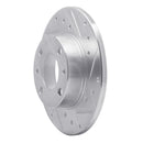 R1 1966-1992 Bertone X-1/9 Front/Rear Right Drilled & Slotted Silver Brake Rotor