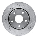 R1 08-16 Chrysler Town & Country Front Right Drilled & Slotted Silver Brake Rotor