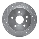 R1 07-12 Lexus ES350 Front & Rear Drilled & Slotted Silver Brake Rotor Set