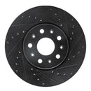 R1 16-25 Cadillac CT5 Front & Rear Drilled & Slotted Black Brake Rotor Set