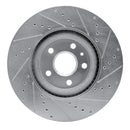 R1 13-19 Buick Regal Front Drilled & Slotted Silver Brake Rotor Set