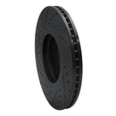 R1 07-12 Hyundai Veracruz Front Right Drilled & Slotted Black Brake Rotor