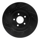 R1 94-04 Ford Mustang Front Drilled & Slotted Black Brake Rotor Set