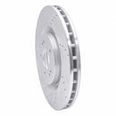 R1 08-15 Mitsubishi Lancer Front Drilled & Slotted Silver Brake Rotor Set