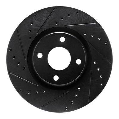R1 18-22 Ford Ecosport Front Left Drilled & Slotted Black Brake Rotor