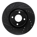 R1 18-22 Ford Ecosport Front Left Drilled & Slotted Black Brake Rotor