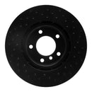 R1 95-02 BMW M3 Right Front Drilled Black Brake Rotor