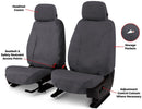 Covercraft 04-10 Ford F250 Polycotton SeatSaver Custom Front Row Seat Covers - Charcoal