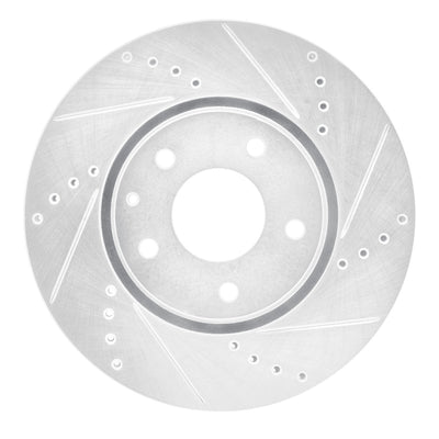 R1 16-25 Mazda 6 Front Right Drilled & Slotted Silver Brake Rotor