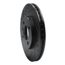 R1 84-91 BMW 325I (USA/Canada) Front Left Drilled & Slotted Black Brake Rotor