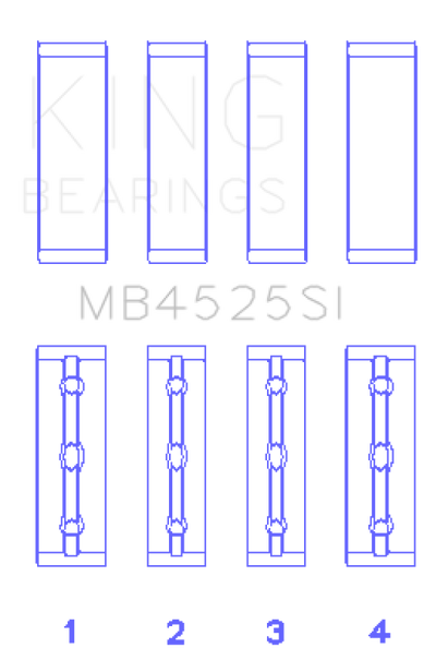 King Engine Bearings Toyota 2GR-FE Main Bearing Set