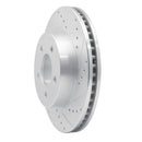 R1 02-07 Jeep Liberty Front Right Drilled & Slotted Silver Brake Rotor