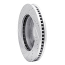 R1 98-99 Cadillac DEVILLE Front Right Drilled & Slotted Silver Brake Rotor