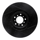 R1 00-03 BMW M5 Right Front Drilled & Slotted Black Brake Rotor